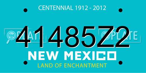 41485Z2 New Mexico License Plate