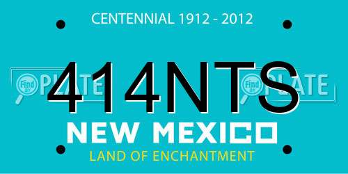 414NTS New Mexico License Plate