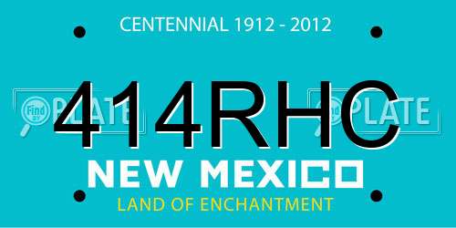 414RHC New Mexico License Plate