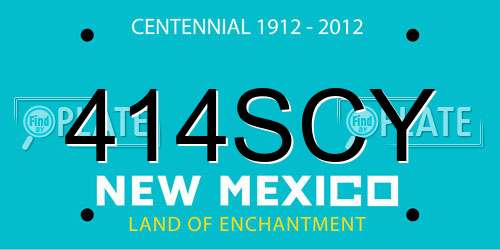 414SCY New Mexico License Plate