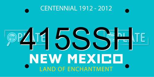 415SSH New Mexico License Plate