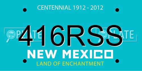 416RSS New Mexico License Plate