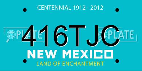 416TJC New Mexico License Plate