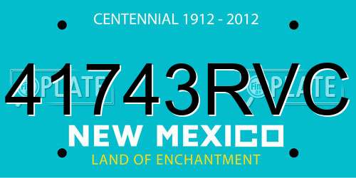 41743RVC New Mexico License Plate