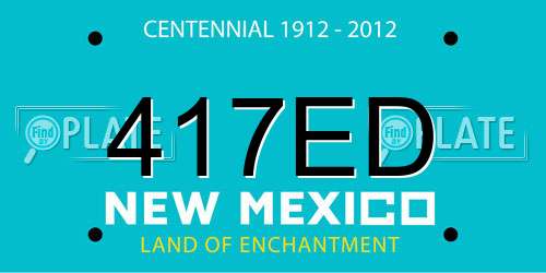 417ED New Mexico License Plate