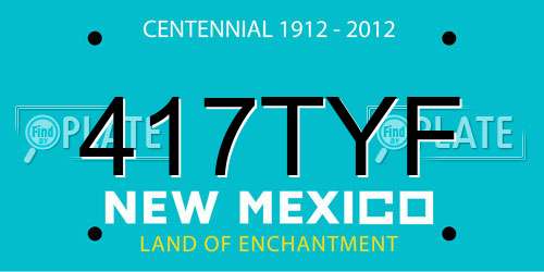 417TYF New Mexico License Plate