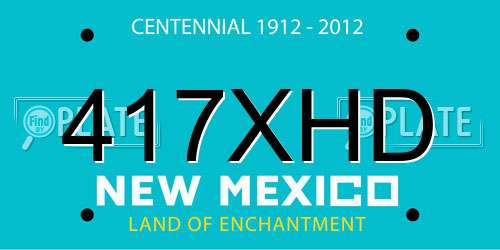 417XHD New Mexico License Plate