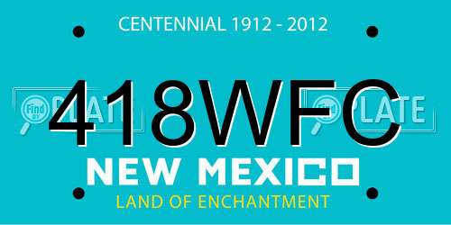 418WFC New Mexico License Plate