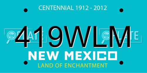 419WLM New Mexico License Plate