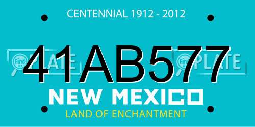 41AB577 New Mexico License Plate