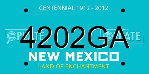 4202GA New Mexico License Plate