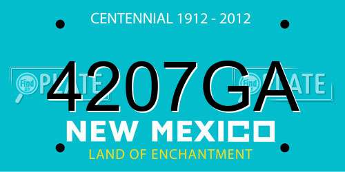 4207GA New Mexico License Plate