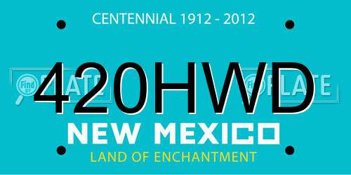 420HWD New Mexico License Plate