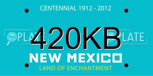 420KB New Mexico License Plate