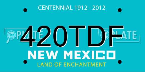 420TDF New Mexico License Plate