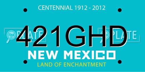 421GHD New Mexico License Plate