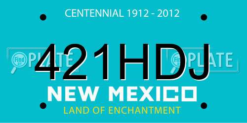 421HDJ New Mexico License Plate