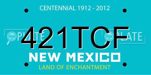 421TCF New Mexico License Plate