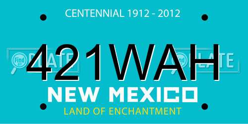 421WAH New Mexico License Plate