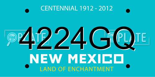 4224GQ New Mexico License Plate
