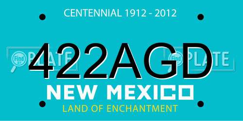 422AGD New Mexico License Plate
