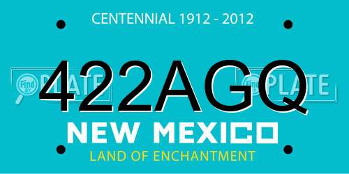422AGQ New Mexico License Plate