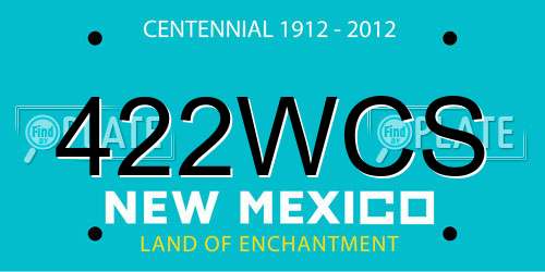 422WCS New Mexico License Plate