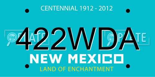 422WDA New Mexico License Plate