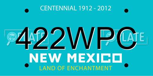 422WPC New Mexico License Plate