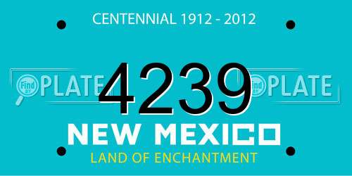 4239 New Mexico License Plate