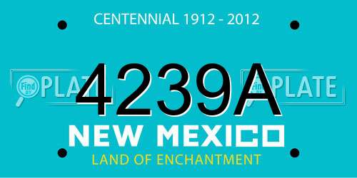 4239A New Mexico License Plate