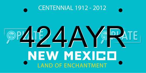 424AYR New Mexico License Plate