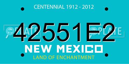 42551E2 New Mexico License Plate