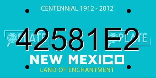 42581E2 New Mexico License Plate