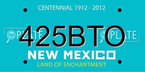 425BTO New Mexico License Plate