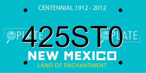 425ST0 New Mexico License Plate