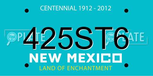 425ST6 New Mexico License Plate