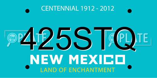 425STQ New Mexico License Plate