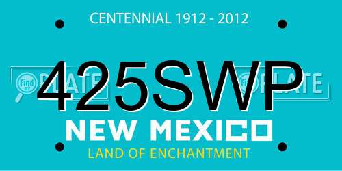425SWP New Mexico License Plate