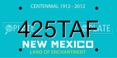 425TAF New Mexico License Plate
