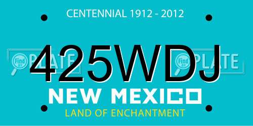 425WDJ New Mexico License Plate