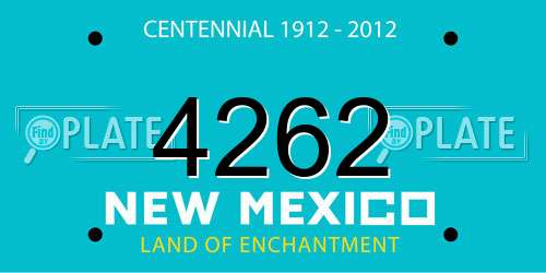 4262 New Mexico License Plate