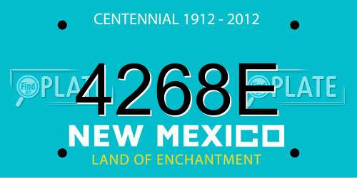 4268E New Mexico License Plate