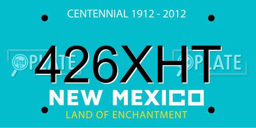 426XHT New Mexico License Plate