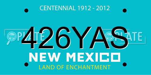 426YAS New Mexico License Plate