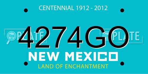 4274GO New Mexico License Plate