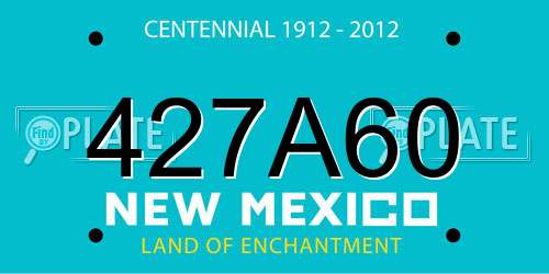 427A60 New Mexico License Plate