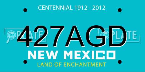 427AGD New Mexico License Plate