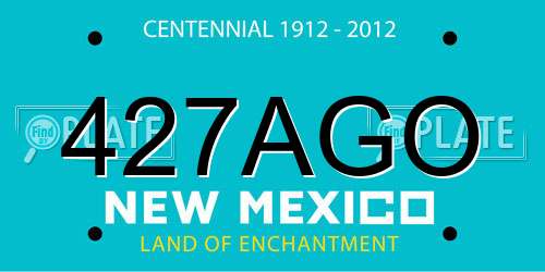 427AGO New Mexico License Plate