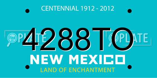 4288TO New Mexico License Plate